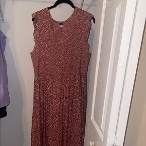 Old Navy Floral Red Maxi Dress